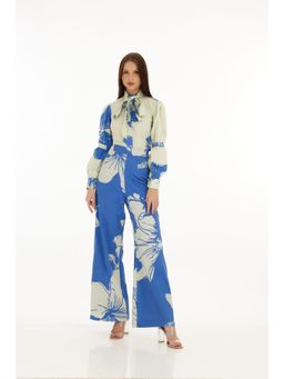 KoAi - Blue and White Floral Pants