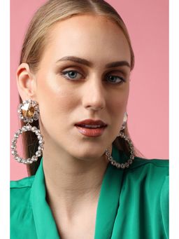 Sohi - Gold Plated Party Designer Stone Drop Earrings for Women
