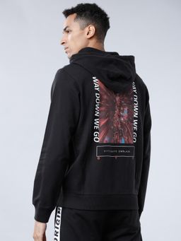 HIGHLANDER - Mens Black Typography Hoodie