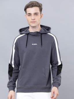 HIGHLANDER - Mens Blue Solid Hoodie