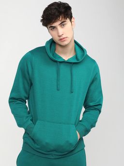HIGHLANDER - Mens Green Solid Hoodie