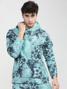 HIGHLANDER - Mens Blue Tie & Dye Hoodie