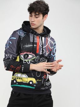 HIGHLANDER - Mens Black Graphic Hoodie