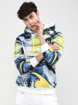 HIGHLANDER - Mens Multi Color Abstract Hoodie