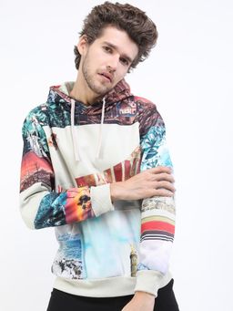 HIGHLANDER - Mens White Graphic Hoodie