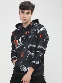 HIGHLANDER - Mens Black Graphic Hoodie