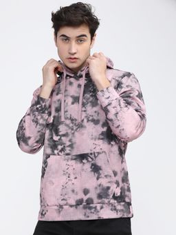 HIGHLANDER - Mens Pink Tie & Dye Hoodie