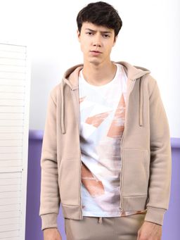 HIGHLANDER - Mens Mauve Hooded Jacket