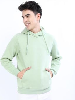 HIGHLANDER - Mens Green Solid Hoodie