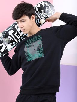 HIGHLANDER - Mens Black Graphic Sweatshirt