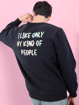 HIGHLANDER - Mens Black Typography Sweatshirt