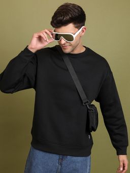 HIGHLANDER - Mens Black Round Neck Sweatshirt