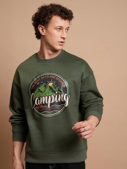 HIGHLANDER - Mens Typography Graphic Pullover Sweatshirt