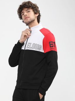 HIGHLANDER - Mens Black Colorblock Hooded Jacket