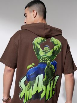 HIGHLANDER - Mens Hulk Brown Oversized Drop Shoulder Hoodie