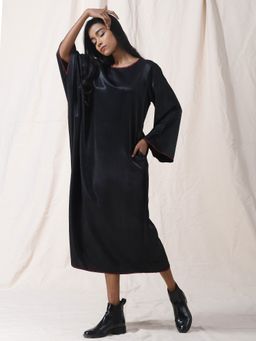 Vasstram - Butterfly Mashru Dress Black
