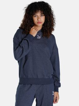 Puma - Classics "Denim" Womens Blue Hoodie