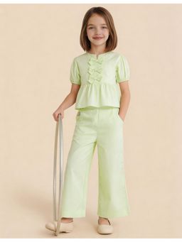 U.S. POLO ASSN. - Girls Vertical Striped Wide Leg Trousers
