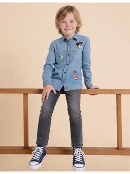 U.S. POLO ASSN. - Boys Graphic Printed Twill Shirt