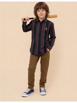 U.S. POLO ASSN. - Boys Vertical Striped Regular Fit Shirt