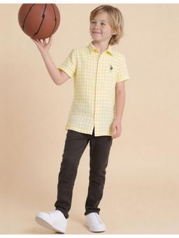 U.S. POLO ASSN. - Boys Gingham Checked Regular Fit Shirt