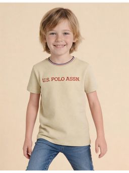 U.S. POLO ASSN. - Boys Textured Embroidered Regular Fit T-Shirt