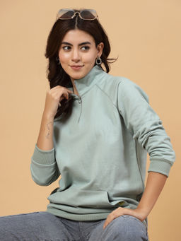 RIGO - Women Jade Oversized Printed Fleece Sweatshirt