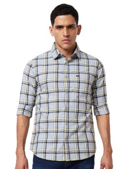 Spykar - Grey Checked Shirt for Men