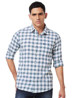 Spykar - Green Checked Shirt for Men