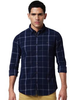 Spykar - Blue Checked Shirt for Men