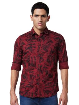 Spykar - Red Printed Shirt for Men