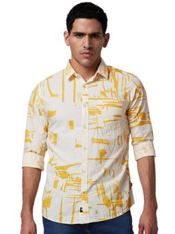 Spykar - Yellow Printed Shirt for Men