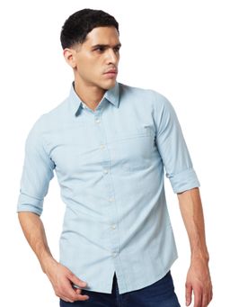 Spykar - Blue Solid Shirt for Men