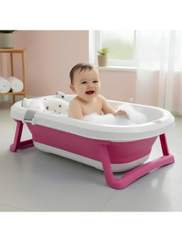 StarAndDaisy - Pink Baby Bath Tub with Cushion (0-5 Years)