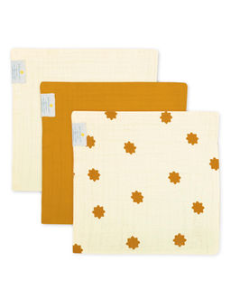 NINTARA BABY - Multi-Color So-Softs Muslin Face Towels (Pack of 3) (6-12 Months)