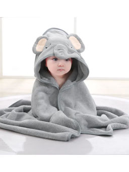 MumsLap - Grey Hooded Baby Towel (0-6 Months)