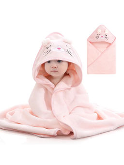 MumsLap - Pink Hooded Baby Towel (0-6 Months)