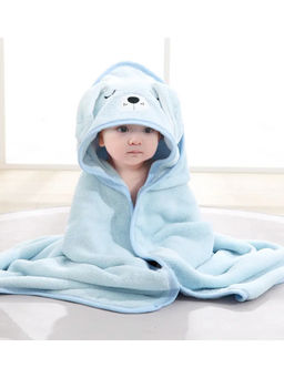 MumsLap - Blue Hooded Baby Towel (0-6 Months)