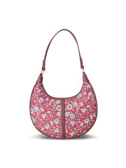 Zouk - Women Handcrafted Kalamkari Hobo Bag for Office and College-Red