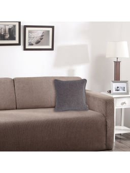 Maspar - Colorart Charlotte Yarn Dyed Texture 310GSM Grey Cushion Cover