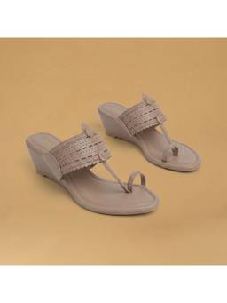 Metro - Women Beige Wedges Heels