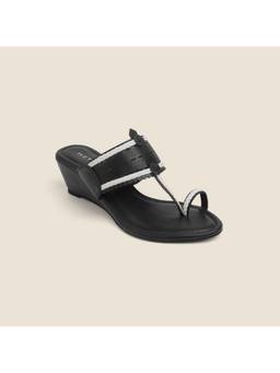 Metro - Women Black Wedges Heels