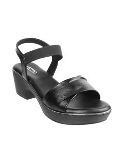 Metro - Women Black Sandal Heels