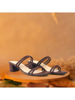 Metro - Women Brown Black Sandal Heels