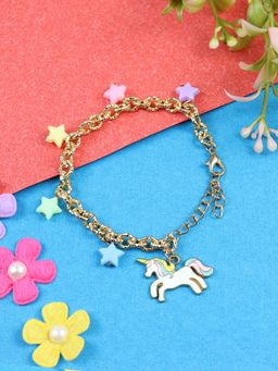 Asthetika Kids - Unicorn Charm Star Beads Chain Bracelet