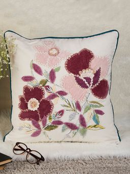 The Wishing Chair - Winter Rose Embroidered Cushion Cover