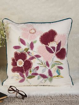 The Wishing Chair - Winter Rose Embroidered Cushion Cover