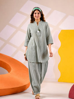 Autumnlane - Fera Capsi Stripes Cotton Co-Ord Set