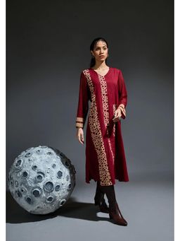 Banana Labs - Crater Molten Maroon Dress