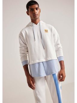 Muvazo - White Fleece Sweatshirt